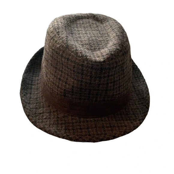 VTG Grand Royal Knights Wool Blend Brown Classic Fedora Hat Cap Fitted Size M/L - Picture 1 of 4